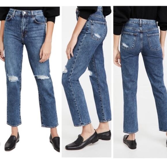 J Brand Jules Jeans Finesse Blue NWT New size 26 High Rise Straight - Picture 1 of 6